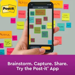 Post-it Post-It Notes<Full Adhesive Notes, 3" x 3", Energy Boost Collection, 30 Sheet/Pad, 4 Pads/Pack (F3304SSAU)