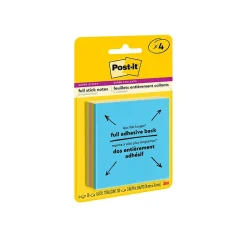 Post-it Post-It Notes<Full Adhesive Notes, 3" x 3", Energy Boost Collection, 30 Sheet/Pad, 4 Pads/Pack (F3304SSAU)