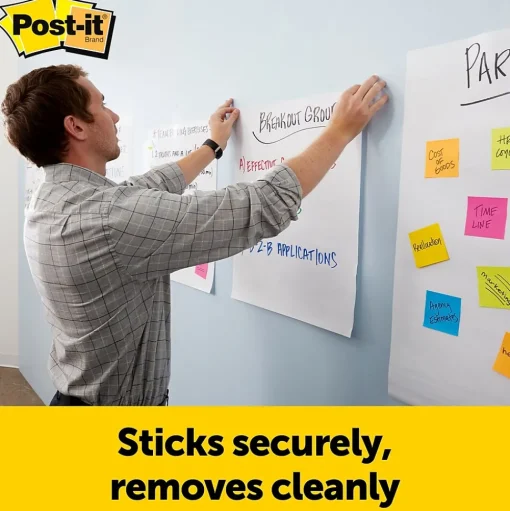 Post-it Easel Paper Pads<® Mini Super Sticky Wall Easel Pad, 15" x 18", 20 Sheets/Pad, 6 Pads/Pack (577SS)