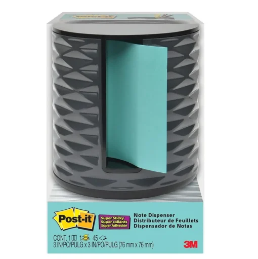 Post-it Pop-Up Dispensers<Note Pop-Up Dispenser for 3" x 3" Notes, Black/Gray (ABS-330-B)