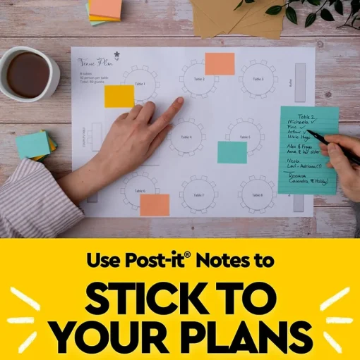Post-it Post-It Notes<Notes, 1 3/8" x 1 7/8", Collection, 100 Sheet/Pad, 12 Pads/Pack (653AST)