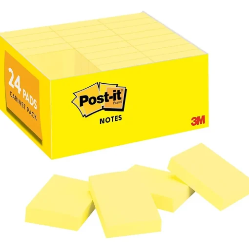 Post-it Post-It Notes<Notes, 1 3/8" x 1 7/8", Collection, 100 Sheet/Pad, 24 Pads/Pack (65324VADB)