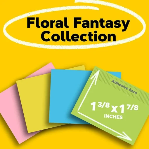 Post-it Post-It Notes<Notes, 1 3/8" x 1 7/8", Collection, 100 Sheet/Pad, 12 Pads/Pack (653AU)