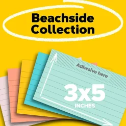 Post-it Post-It Notes<Notes, 3" x 5", Collection, 100 Sheet/Pad, 5 Pads/Pack (655AST)