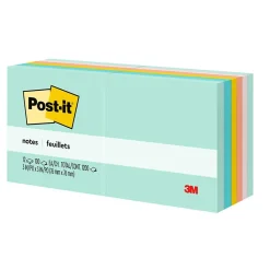 Post-it Post-It Notes<Notes, 3" x 3", Collection, 100 Sheet/Pad, 12 Pads/Pack (654AST)