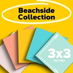 Post-it Post-It Notes<Notes, 3" x 3", Collection, 100 Sheet/Pad, 12 Pads/Pack (654AST)