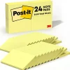Post-it Post-It Notes<Notes, 3" x 5", Canary Collection, 90 Sheet/Pad, 24 Pads/Pack (65524VADB)