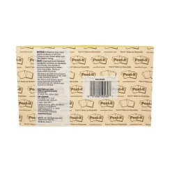 Post-it Post-It Notes<Notes, 5" x 8", Canary Collection, Lined, 50 Sheet/Pad, 2 Pads/Pack (663-YW)