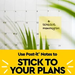 Post-it Sticky Notes<Notes, 3" x 3", Canary Collection, Lined, 100 Sheet/Pad, 6 Pads/Pack (630-6PK)