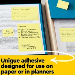 Post-it Sticky Notes<Notes, 3" x 5", Canary Collection, Lined, 100 Sheet/Pad, 12 Pads/Pack (635YW)
