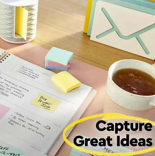 Post-it Sticky Notes<Notes, 3" x 5", Canary Collection, Lined, 100 Sheet/Pad, 12 Pads/Pack (635YW)