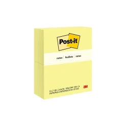 Post-it Sticky Notes<Notes, 3" x 5", Canary Collection, 100 Sheet/Pad, 12 Pads/Pack (655-YW)