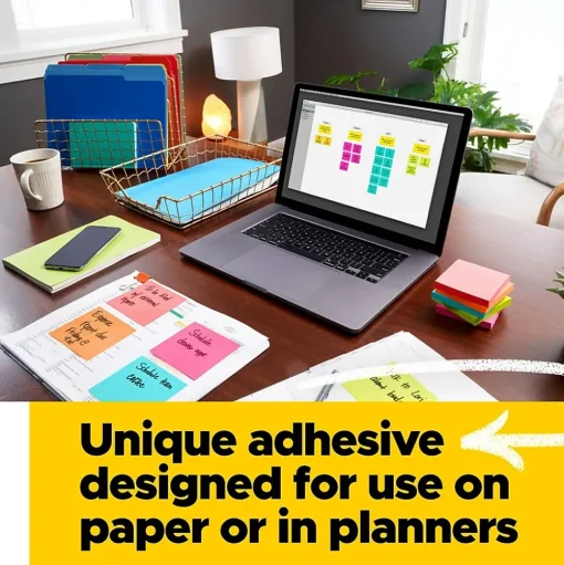Post-it Sticky Notes<Notes, 3" x 5", Canary Collection, 100 Sheet/Pad, 12 Pads/Pack (655-YW)