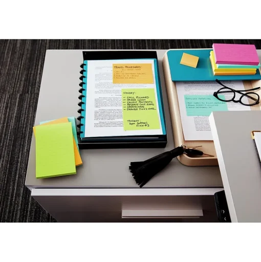 Post-it Post-It Notes<Notes, 3" x 5", Collection, 100 Sheet/Pad, 5 Pads/Pack (6555UC)