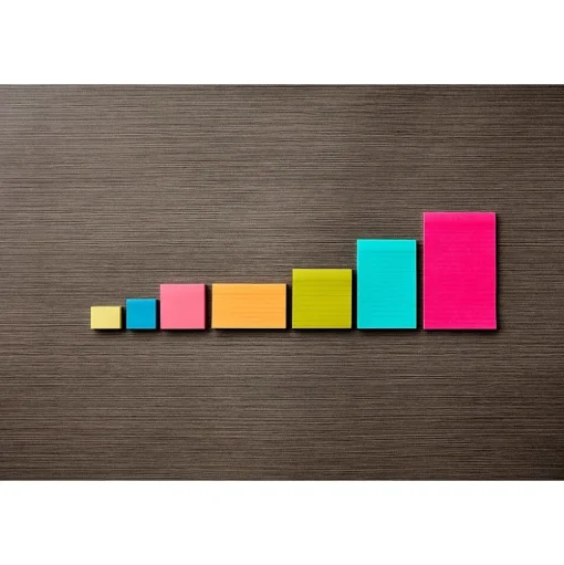 Post-it Post-It Notes<Notes, 3" x 5", Collection, 100 Sheet/Pad, 5 Pads/Pack (6555UC)
