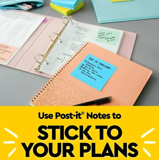Post-it Post-It Notes<Notes, 3" x 3", Collection, 100 Sheet/Pad, 18 Pads/Pack (654-18BRCP)