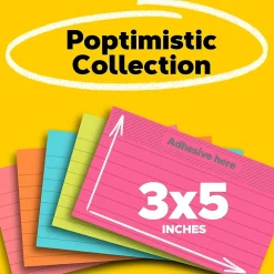 Post-it Post-It Notes<Notes, 3" x 5", Collection, Lined, 100 Sheet/Pad, 5 Pads/Pack (635-5AN)