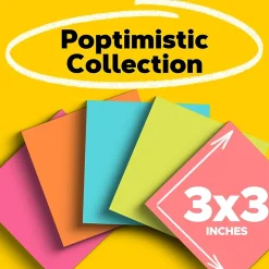 Post-it Post-It Notes<Notes, 3" x 3", Collection, 100 Sheet/Pad, 18 Pads/Pack (65418CTCP)