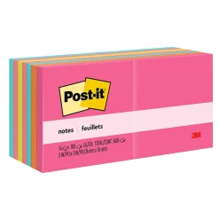Post-it Post-It Notes<Notes, 3" x 3", Collection, 100 Sheet/Pad, 14 Pads/Pack (65414AN)