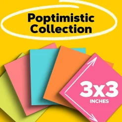 Post-it Post-It Notes<Notes, 3" x 3", Collection, 100 Sheet/Pad, 5 Pads/Pack (6545PK)