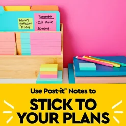 Post-it Post-It Notes<Notes, 3" x 3", Collection, 100 Sheet/Pad, 5 Pads/Pack (6545PK)