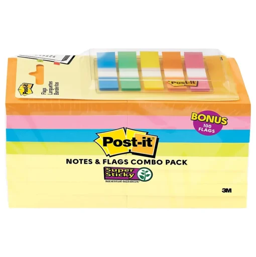 Post-it Post-It Notes<Notes Combo Pack, 3" x 3", Assorted Collection, 90 Sheet/Pad, 16 Pads/Pack (654-16SSCY-B)