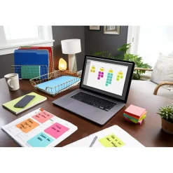 Post-it Post-It Notes<Notes Cube, 3" x 3", Assorted Brights, 400 Sheets/Cube (2027-BRT)