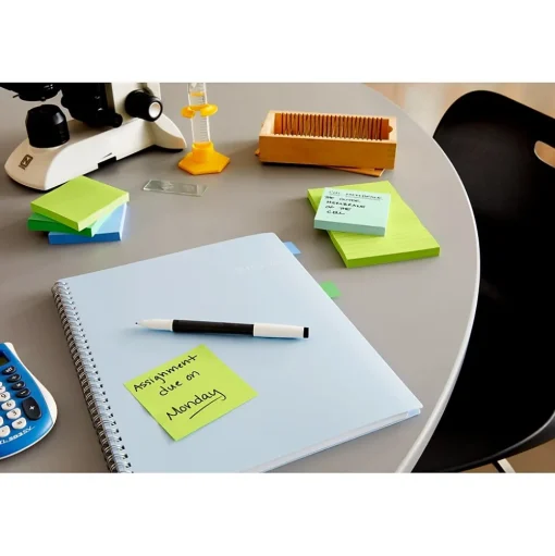 Post-it Post-It Notes<Notes Cube, 3" x 3", Assorted Brights, 400 Sheets/Cube (2027-BRT)