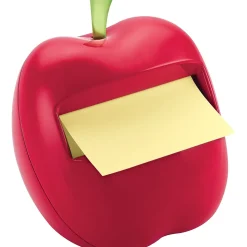 Post-it Pop-Up Dispensers<Pop-Up Apple-Shaped Dispenser for 3" x 3" Notes, Red, 1 Pad/Pack (APL330)
