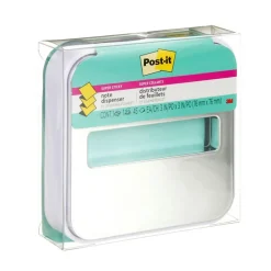 Post-it Pop-Up Dispensers<Pop-Up Dispenser for 3" x 3" Notes, Metallic/White (STL-330-W)