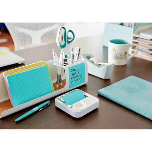 Post-it Pop-Up Dispensers<Pop-Up Dispenser for 3" x 3" Notes, Metallic/White (STL-330-W)