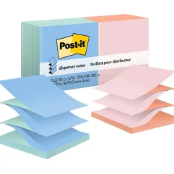 Post-it Sticky Notes<Pop-up Notes, 3" x 3", Beachside Café Collection, 90 Sheet/Pad, 12 Pads/Pack (R330UALT)