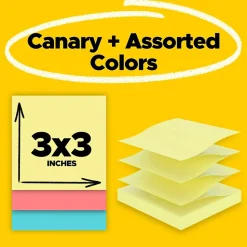 Post-it Post-It Notes<Pop-up Notes, 3" x 3", Poptimistic Collection, 100 Sheet/Pad, 18 Pads/Pack (R330144B)