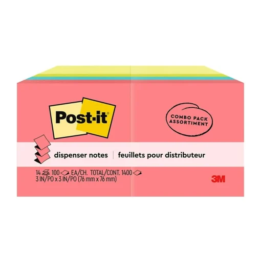 Post-it Post-It Notes<Pop-up Notes, 3" x 3", Poptimistic Collection, 100 Sheet/Pad, 14 Pads/Pack (R33014YWM)