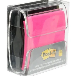 Post-it Pop-Up Dispensers<Pop-Up Notes Dispenser for 3" x 3" Notes, Black (WD-330-BK)