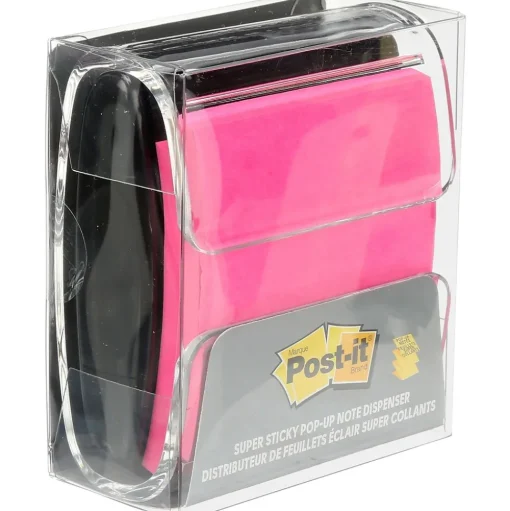 Post-it Pop-Up Dispensers<Pop-Up Notes Dispenser for 3" x 3" Notes, Black (WD-330-BK)
