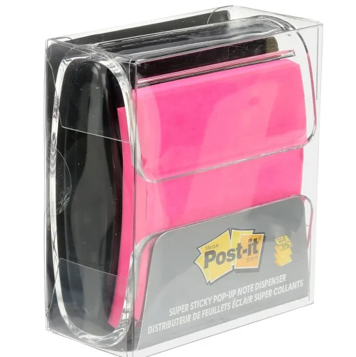 Post-it Pop-Up Dispensers<Pop-Up Notes Dispenser for 3" x 3" Notes, Black (WD-330-BK)