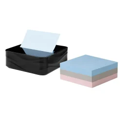 Post-it Pop-Up Dispensers<Pop-up Wave Design Dispenser for 3" x 3" Notes, Black (WAVE-330-BKVP)