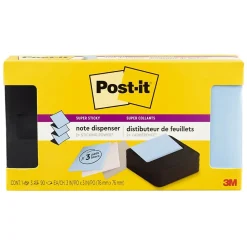 Post-it Pop-Up Dispensers<Pop-up Wave Design Dispenser for 3" x 3" Notes, Black (WAVE-330-BKVP)