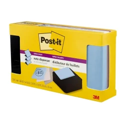 Post-it Pop-Up Dispensers<Pop-up Wave Design Dispenser for 3" x 3" Notes, Black (WAVE-330-BKVP)