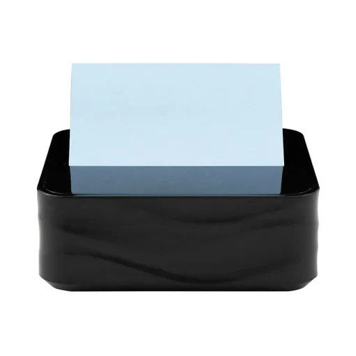 Post-it Pop-Up Dispensers<Pop-up Wave Design Dispenser for 3" x 3" Notes, Black (WAVE-330-BKVP)