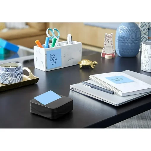 Post-it Pop-Up Dispensers<Pop-up Wave Design Dispenser for 3" x 3" Notes, Black (WAVE-330-BKVP)