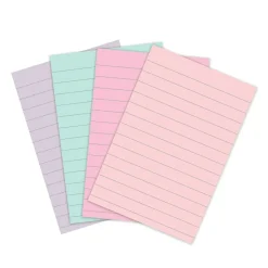 Post-it Post-It Notes<Recycled Super Sticky Notes, 4" x 6", Collection, 45 Sheet/Pad, 4 Pads/Pack (4621R-4SSNRP)