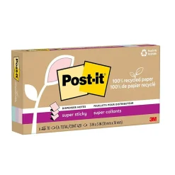 Post-it Post-It Notes<Recycled Super Sticky Pop-up Notes, 3" x 3", Collection, 70 Sheet/Pad, 6 Pads/Pack (R330R-6SSNRP)