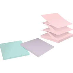 Post-it Post-It Notes<Recycled Super Sticky Pop-up Notes, 3" x 3", Collection, 70 Sheet/Pad, 6 Pads/Pack (R330R-6SSNRP)