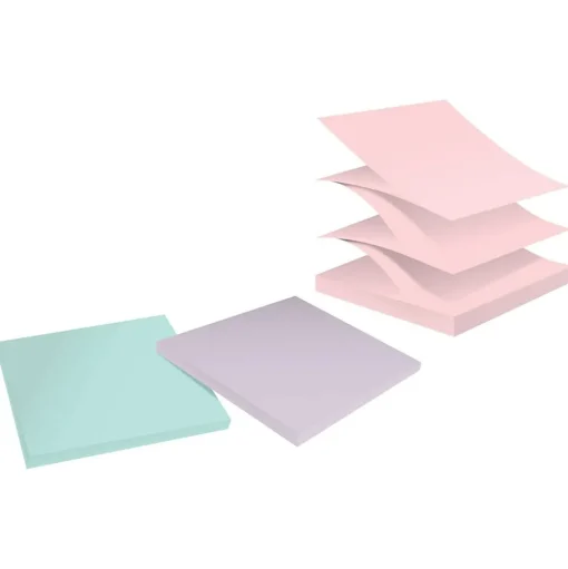 Post-it Post-It Notes<Recycled Super Sticky Pop-up Notes, 3" x 3", Collection, 70 Sheet/Pad, 6 Pads/Pack (R330R-6SSNRP)