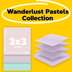Post-it Post-It Notes<Recycled Super Sticky Pop-up Notes, 3" x 3", Collection, 70 Sheet/Pad, 6 Pads/Pack (R330R-6SSNRP)