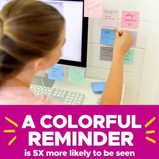 Post-it Post-It Notes<Recycled Super Sticky Pop-up Notes, 3" x 3", Collection, 70 Sheet/Pad, 6 Pads/Pack (R330R-6SSNRP)