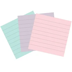 Post-it Post-It Notes<Recycled Super Sticky Notes, 4" x 4", Collection, Lined, 70 Sheet/Pad, 3 Pads/Pack (675R-3SSNRP)