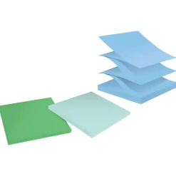 Post-it Post-It Notes<Recycled Super Sticky Pop-up Notes, 3" x 3", Collection, 70 Sheet/Pad, 6 Pads/Pack (R330R-6SST)